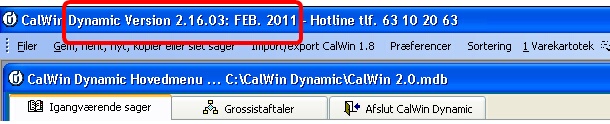 CalWin version